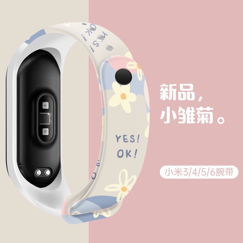 Dây Đeo Thay Thế Chất Liệu Silicon Màu Trơn Cho xiaomi mi Band 5 6 Band 4/3 xiaomi mi band5 mi band4 Miband 5