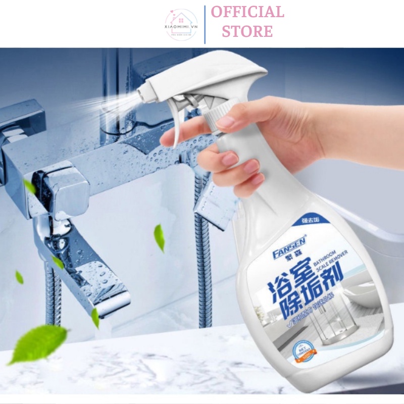Xịt tẩy han rỉ kim loại cặn canxi trên inox và kính cho nhà tắm siêu sạch an toàn XIAOMIMI PVN17572
