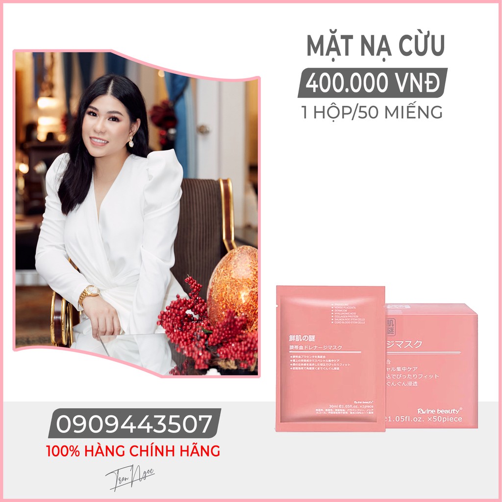 Mặt nạ tế bào gốc nhau thai Nhật Bản 10 miếng  ( Rwine Beauty Steam Cell Placenta Mask Hộp ) Date 2024