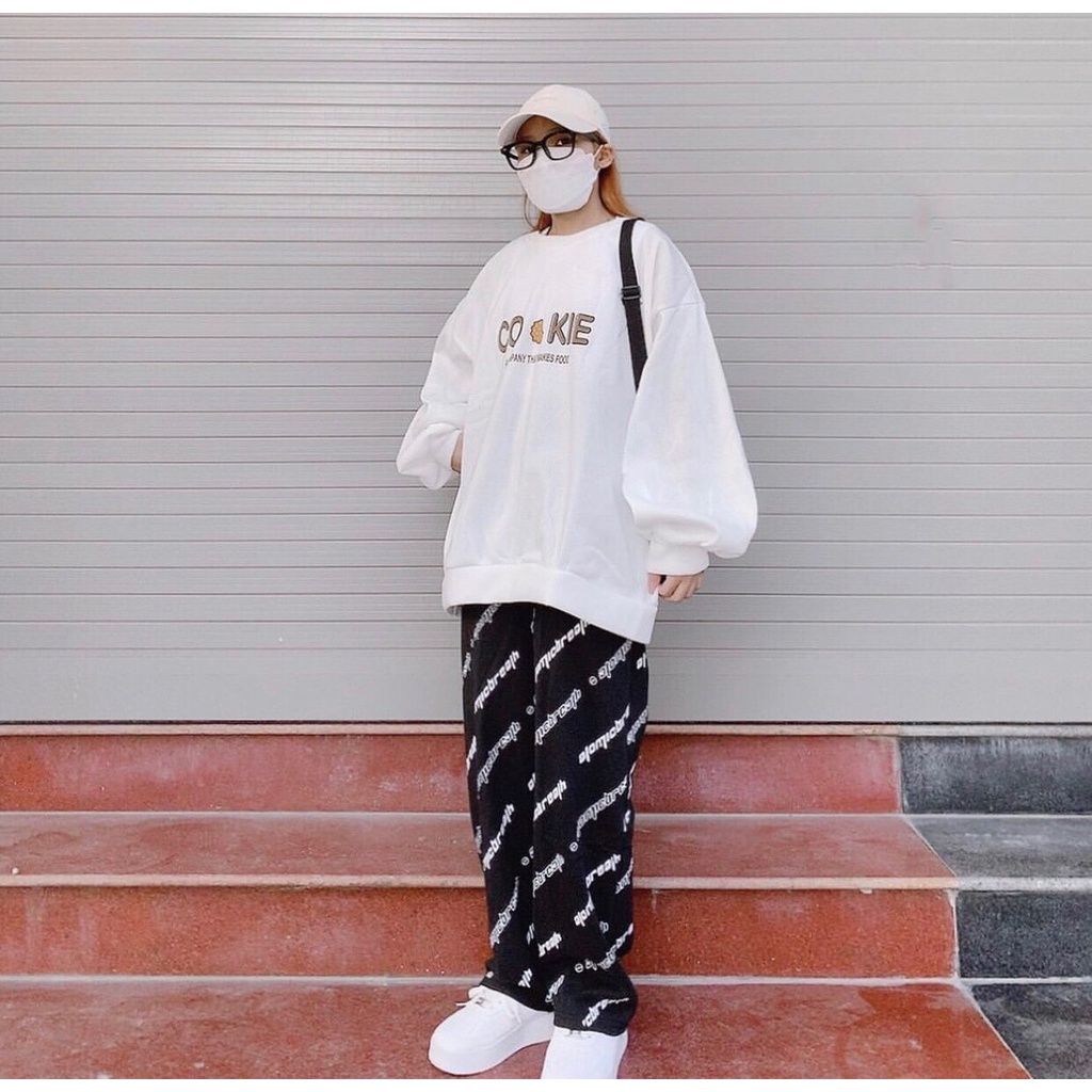 [Có Video Thật + Ảnh Thật] Áo Sweater Trắng In Bánh Cookie Cute Dày Dặn Hot Trend Mã 594 - Daisy Clothings | BigBuy360 - bigbuy360.vn