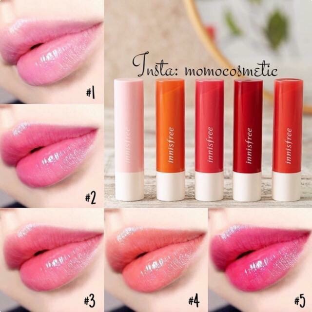 Son dưỡng môi có màu innisfree