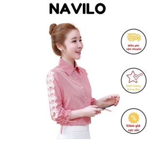 Áo sơ mi nữ from rộng kiểu công sở đẹp NAVILO SM006
