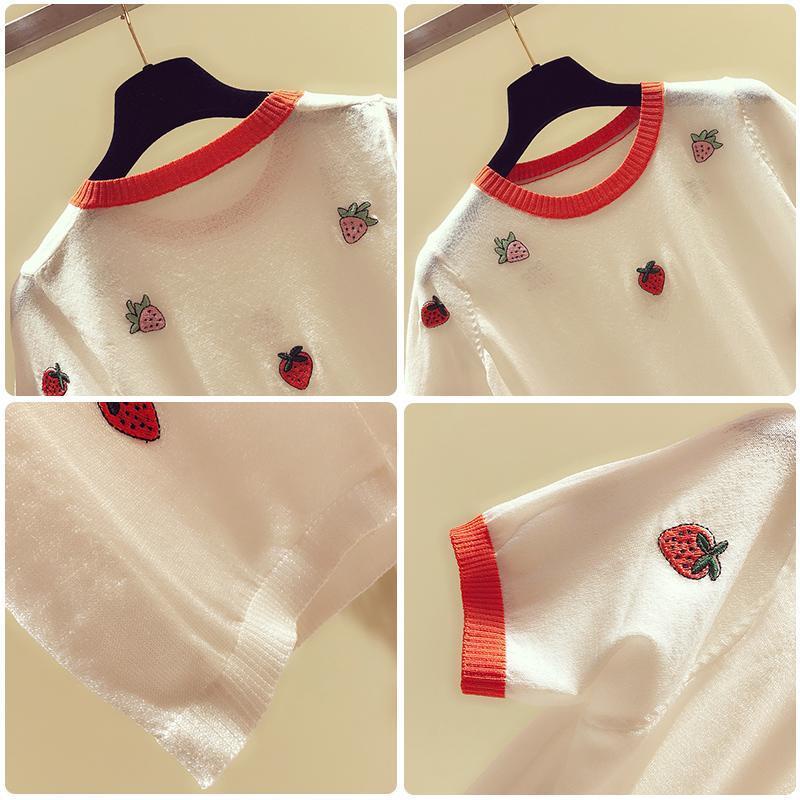 One-piece / suit summer ice silk short-sleeved T-shirt women's thin top ins tide 2022 high-waisted micro jeans