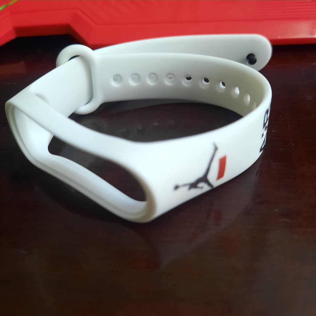 Dây đeo mi band 3 4 màu trắng Air Jordan