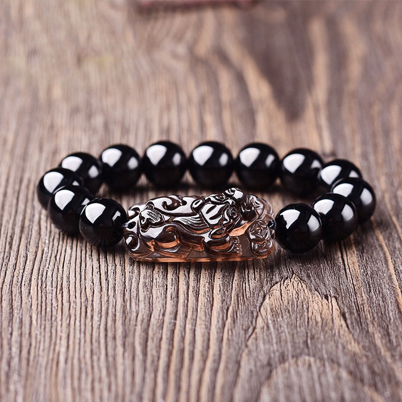 Vòng Tay Đá Obsidian Kiểu Dáng Sang Trọng Quý Phái