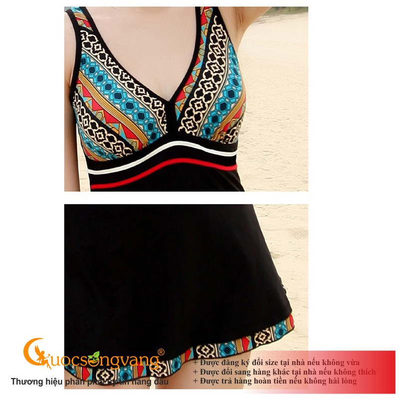 Váy đầm bơi liền thân váy đi biển liền quần bigsize màu họa tiết GLSWIM024 - Hàng nhập khẩu | BigBuy360 - bigbuy360.vn