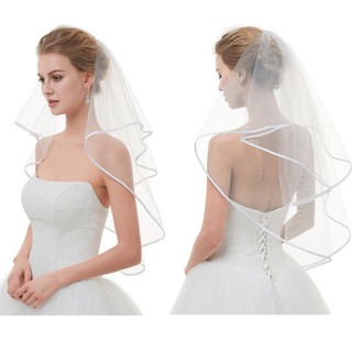 Voan Cô Dâu 2 Lớp Có Lược Cài 75K Số 1, Hai Màu Cài Tóc Đẹp vàThời Trang