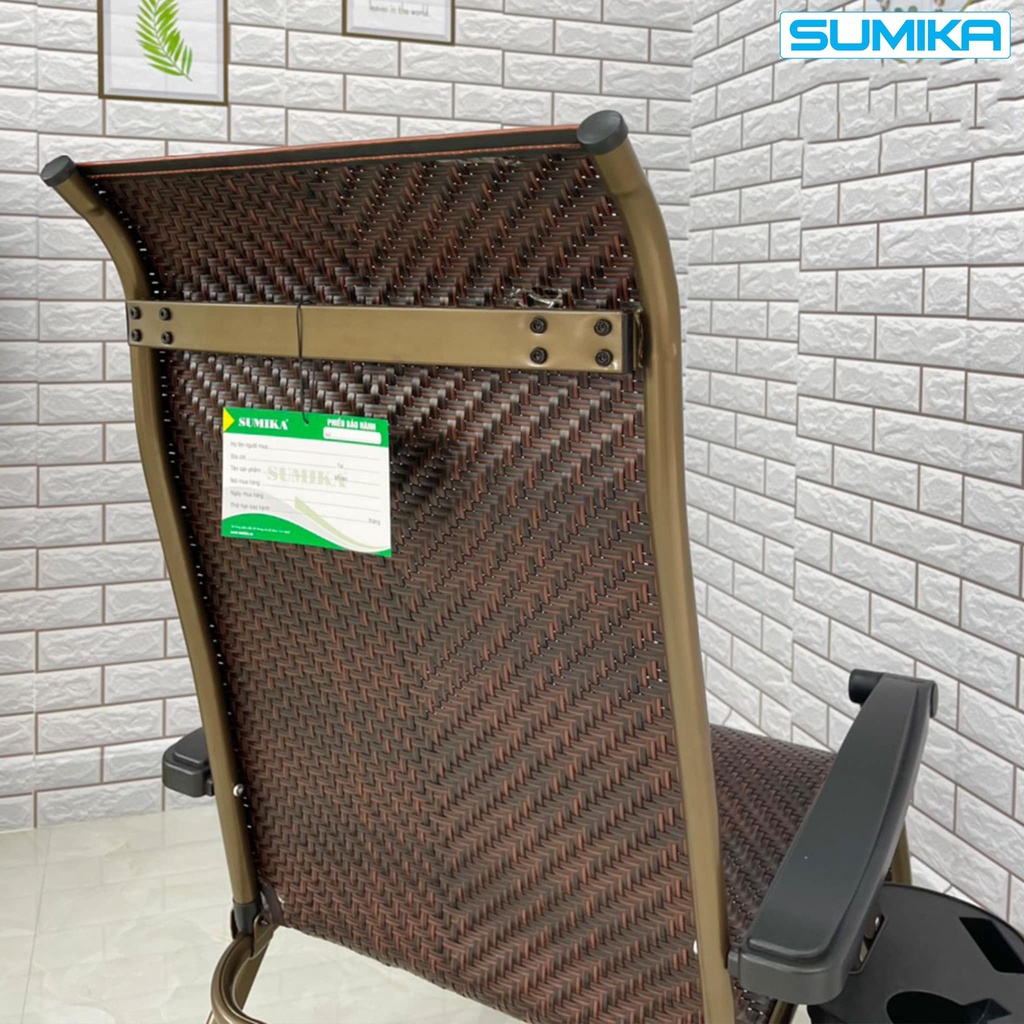 Ghế xếp ghế bố thư giãn SUMIKA 636 - lưới mây nhân tạo, tải trọng 300kg (bảo hành 1 năm) ghế văn phòng