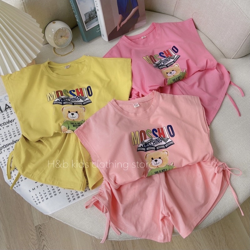 Bộ cộc tay Bé gái size đại❤️M0034❤️ Bộ quần áo bé gái từ 17-30kg, chất cotton 4 chiều mềm mịn thấm hút mồ hôi tốt