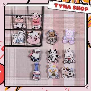 Huy Hiệu Cài Áo,  Pin Cài Balo Quần Áo Bò Sữa ( nhiều mẫu )