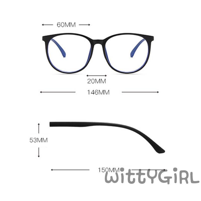 Mắt kính chống ánh sáng xanh màu đen/hồng/xám/trắng cho nam nữ