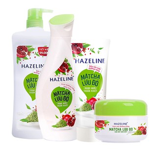 Combo bộ 4 sản phẩm dưỡng sáng da Hazeline Lựu Đỏ Matcha
