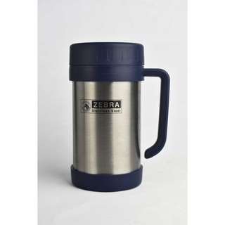 Ca nước giữ nhiệt ZEBRA Thailand Cao cấp inox hai lớp có quai 0.5l - 112901 - Xanh đậm