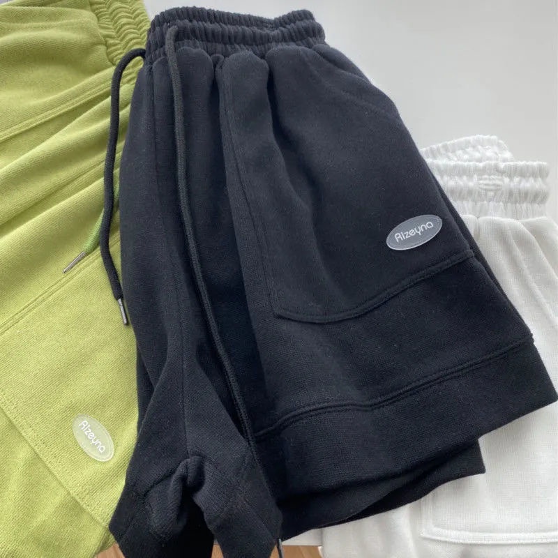 Quần short COZOK thể thao lưng cao in chữ thời trang
