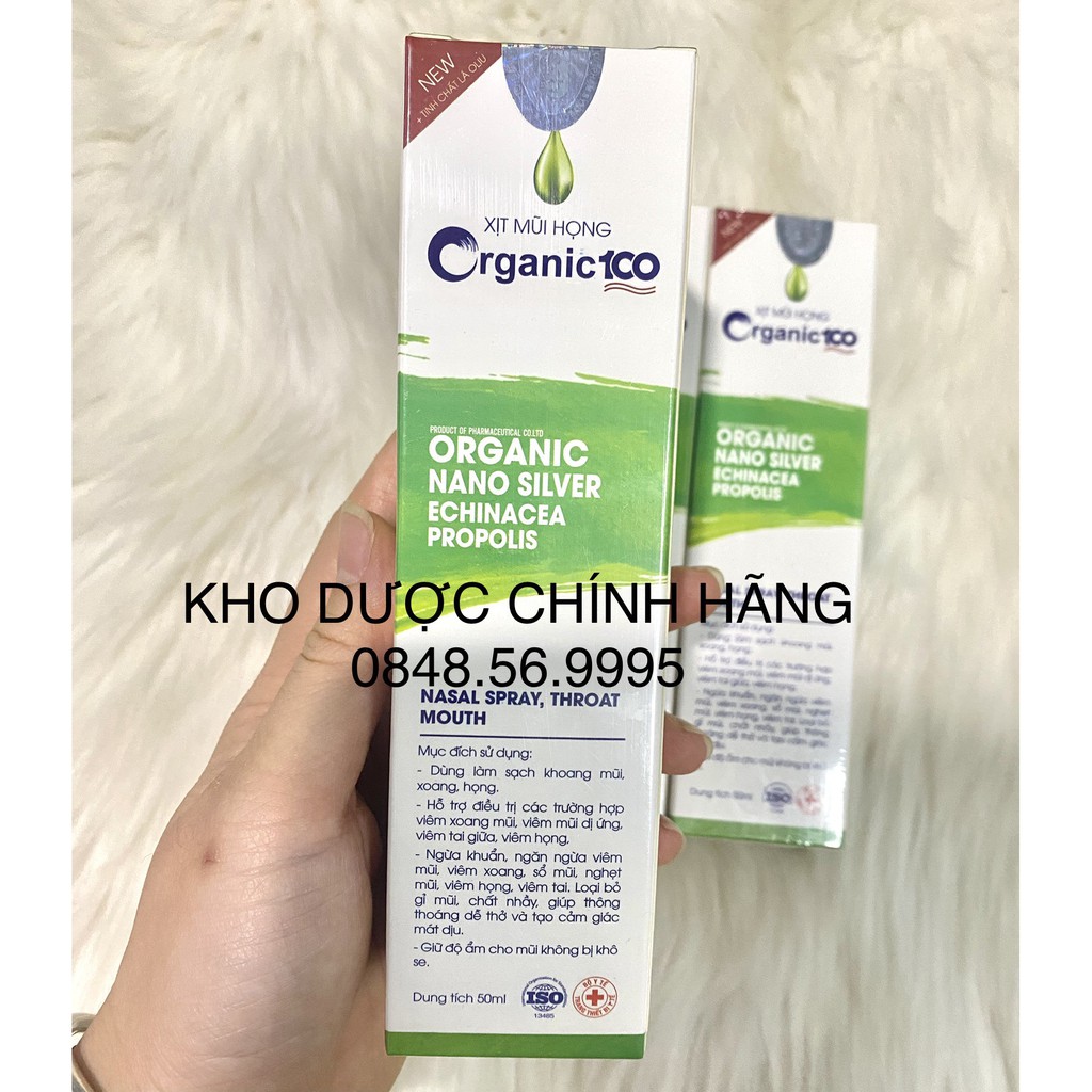 XỊT MŨI HỌNG Organic 100 lọ 50ml - Xịt vệ sinh mũi họng