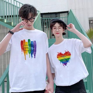Áo thun tay ngắn họa tiết LGBT dành cho nam và nữ