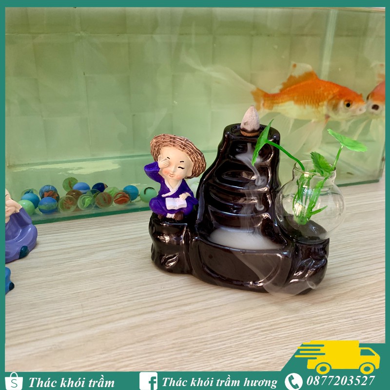 Thác Khói Trầm Hương CHÚ TIỂU TÍM  BÊN SUỐI, thác khói chảy ngược tặng 10 nụ trầm thơm | BigBuy360 - bigbuy360.vn