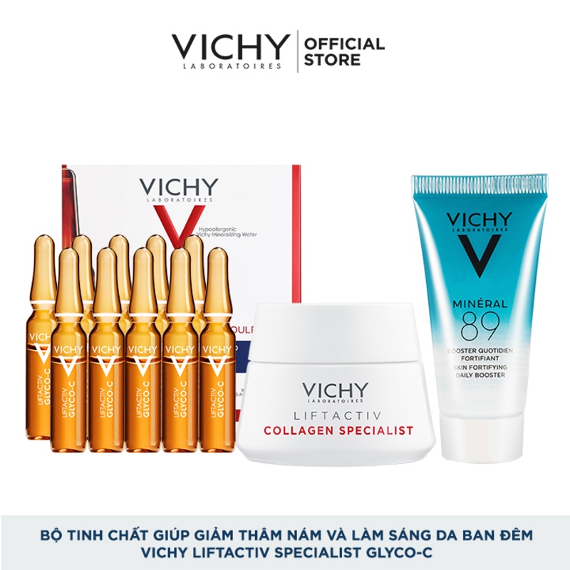 Bộ tinh chất giúp giảm thâm nám ,làm sáng da ban đêm Vichy Liftactiv Specialist Glyco-C