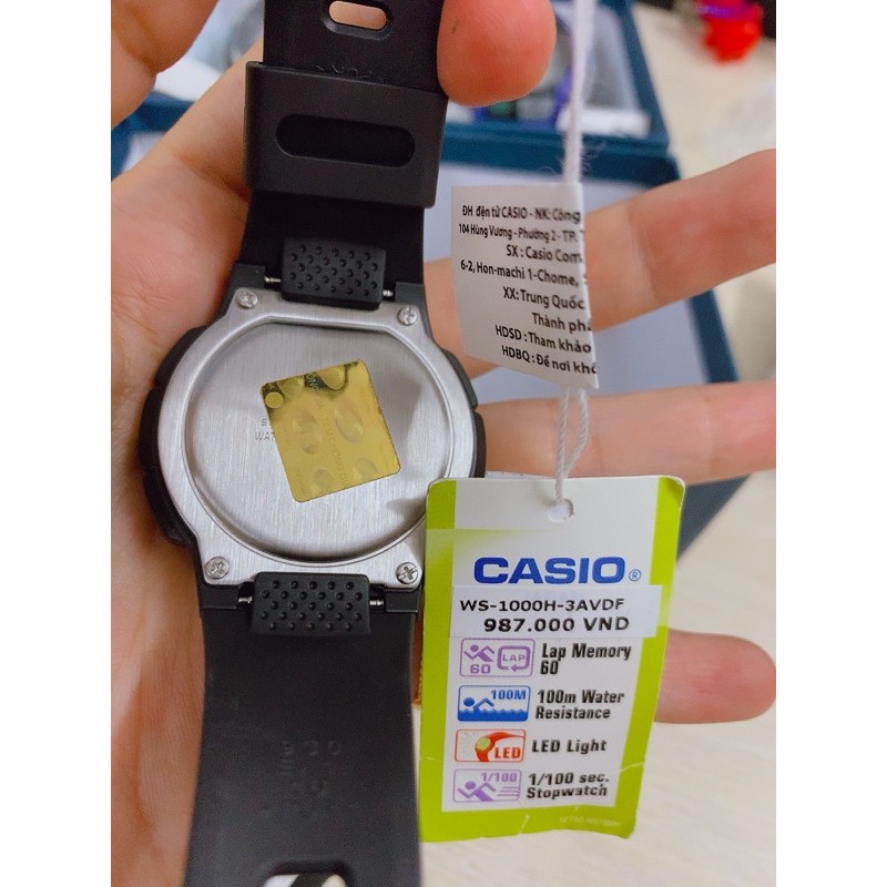 Đồng Hồ unisex chính hãng Casio WS-1000H-2AVDF Dây Nhựa bảo hành 1 tháng