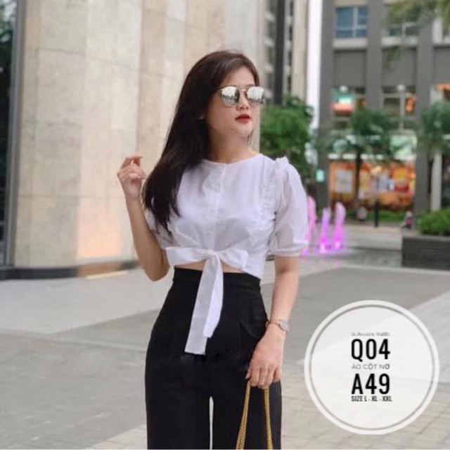Bigsize Áo cột nơ A49