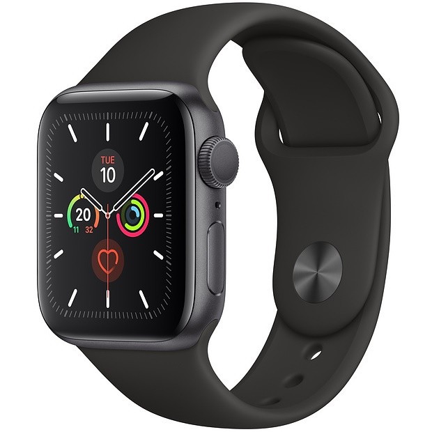 Đồng hồ Apple Watch series 5, 40mm Viền Nhôm Dây đen Chính hãng, Like New 99%. Tặng kèm dây đeo hồng chính hãng