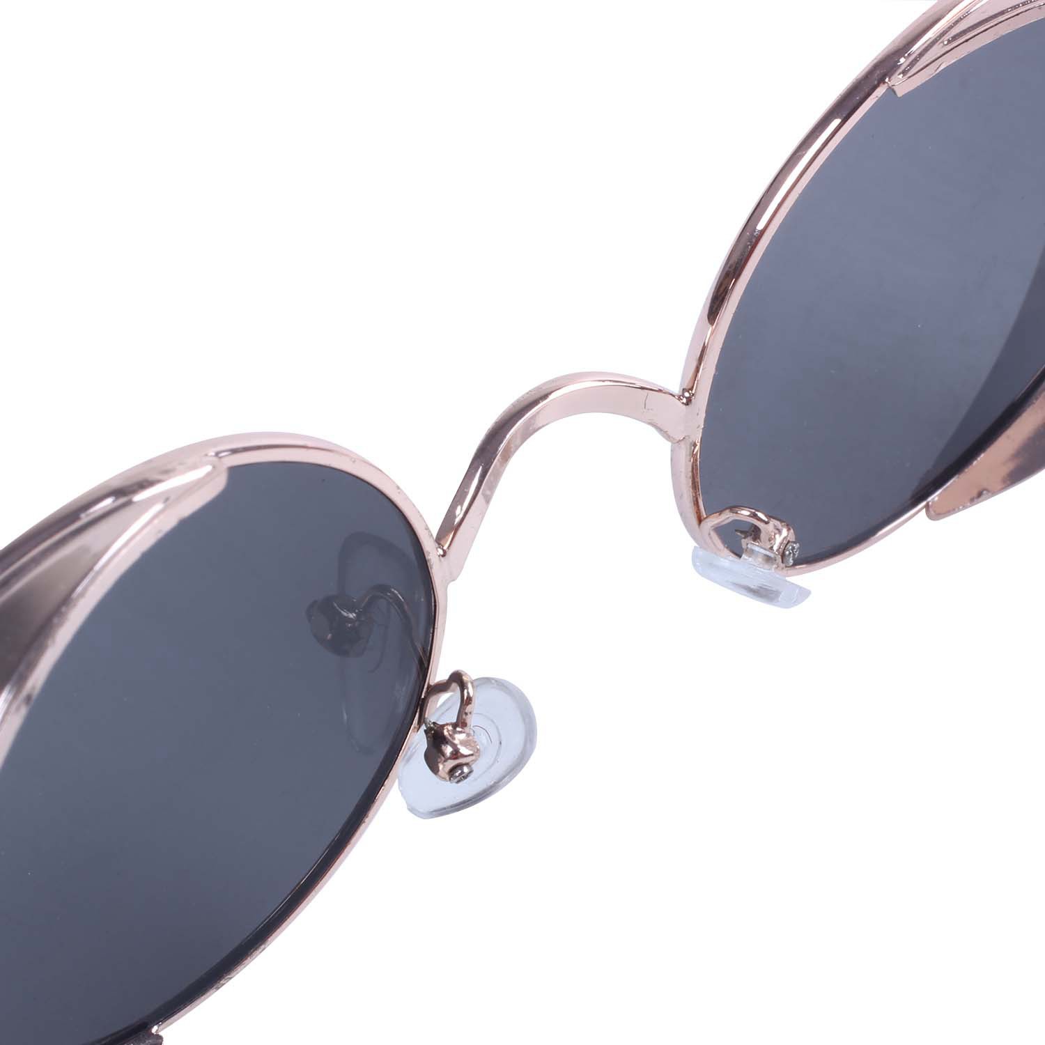 *In stock*Steam Punk Round Metal Sunglasses Retro Vintage Glasses(Gold-frame Black) | BigBuy360 - bigbuy360.vn