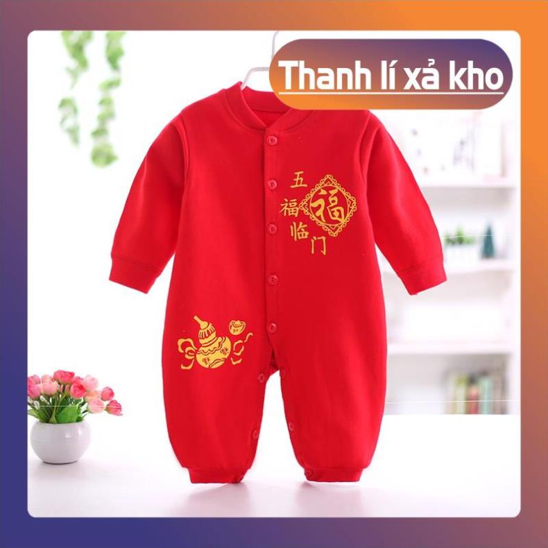 Quần áo tết cho bé 💖FREESHIP💖 Bộ body đỏ hàng Quảng Châu xuất khẩu cho bé trai gái 0-1 tuổi năm 2020 -matroi333