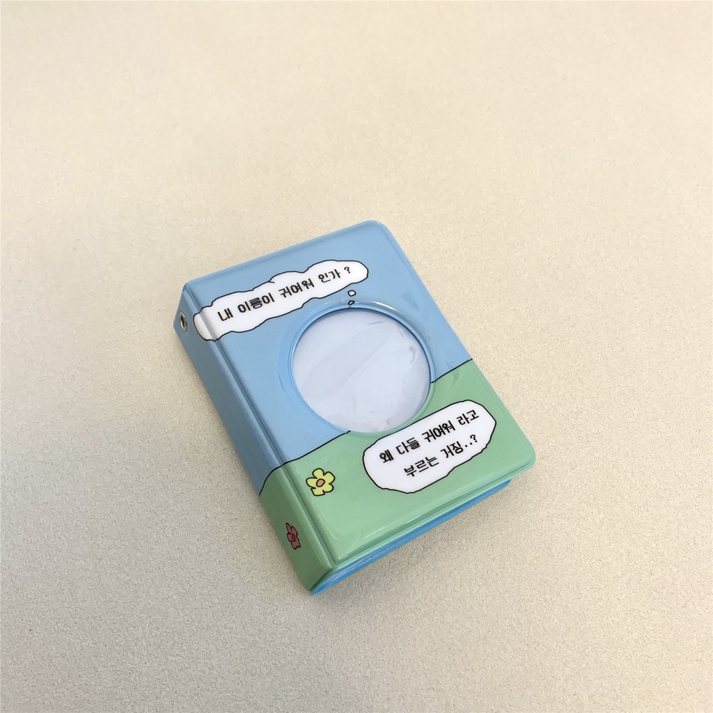 Album Ảnh 3 Inch 40 Ngăn PVC Họa Tiết Chữ Nhiều Màu Sắc Kiểu Hàn Quốc
