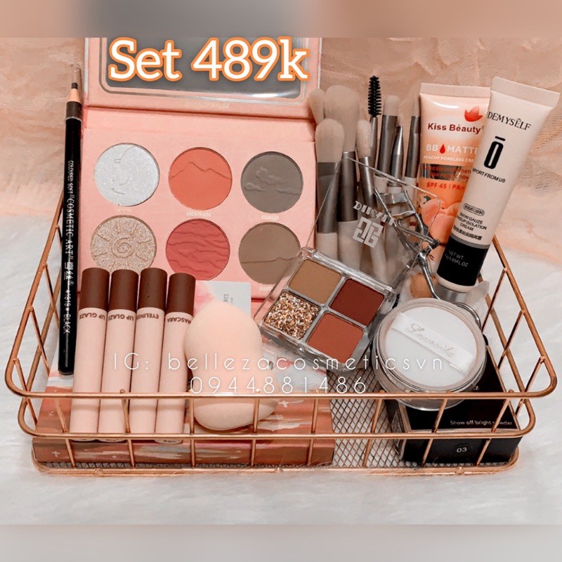 Combo makeup 13sp - Bộ makeup cá nhân đầy đủ cho người mới bắt đầu