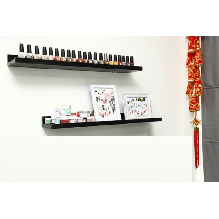 Kệ Treo Tường Trưng Bày Mỹ Phẩm - Kệ Nail Cao Cấp Bộ 2 thanh dài 100cm MP8 + Phụ kiện lắp đặt theo bộ.