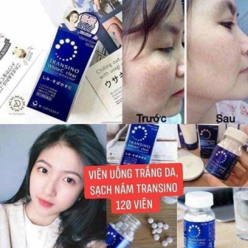Viên Transino Whitening 240 viên - Hết nám tàn nhang số 1 Nhật Bản