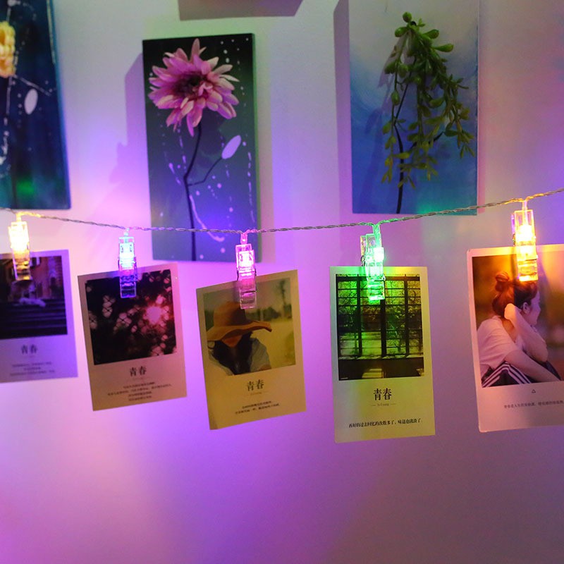 Dây Đèn LED Kẹp Ảnh Trang Trí Lễ Tết, Sinh Nhật, Nhà Cửa