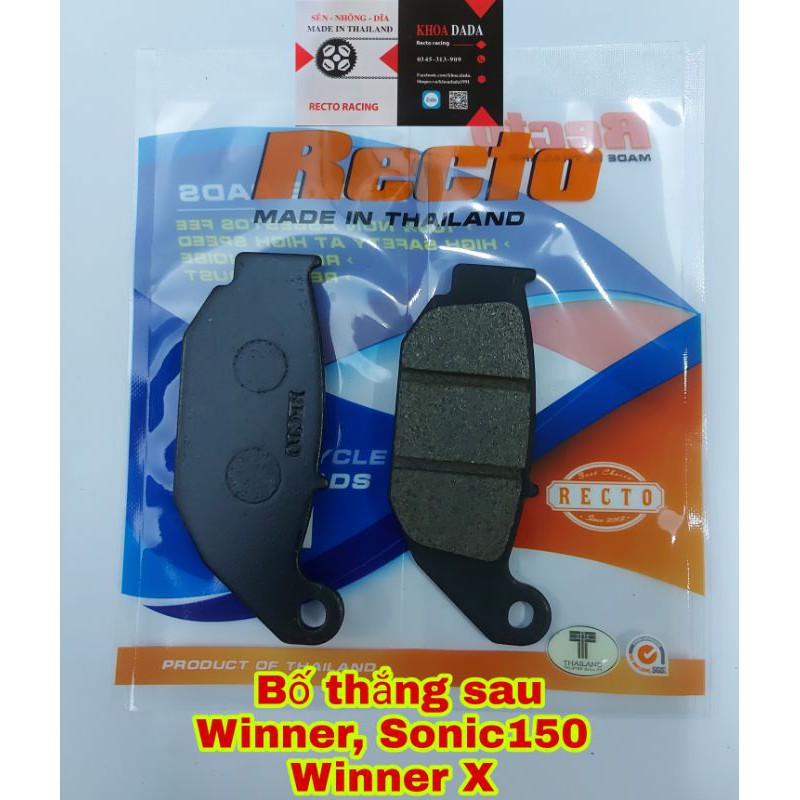 Bố thắng đĩa sau Winner, Sonic 2019,Winner X Recto, thái lan