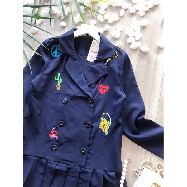 ĐẦM SUÔNG CỔ VEST ĐUÔI CÁ