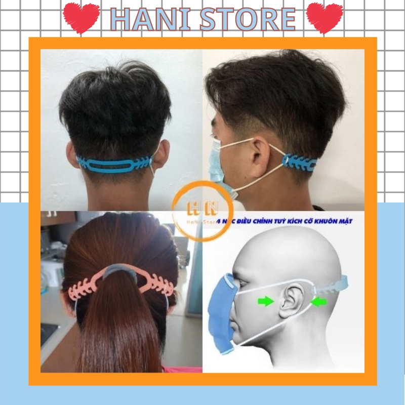 ❤️FREE SHIP❤️ Dây Đeo Khẩu Trang Chống Đau Tai [Hỏa Tốc 30P] - Quai Gài Khẩu Trang - Silicone Mềm Không Hằn Da