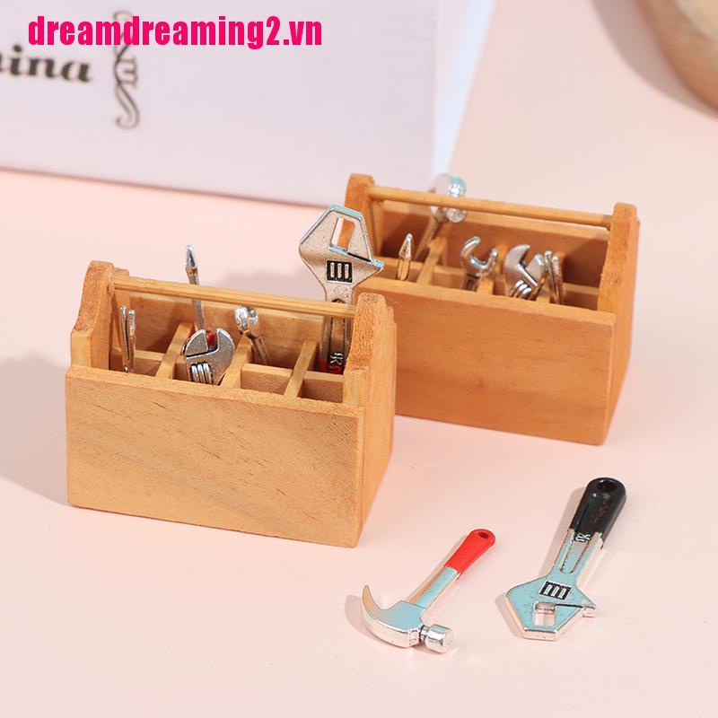 Bộ 2 Hộp Dụng Cụ Sửa Chữa Mini Tỉ Lệ 1 / 12 Trang Trí Nhà Búp Bê