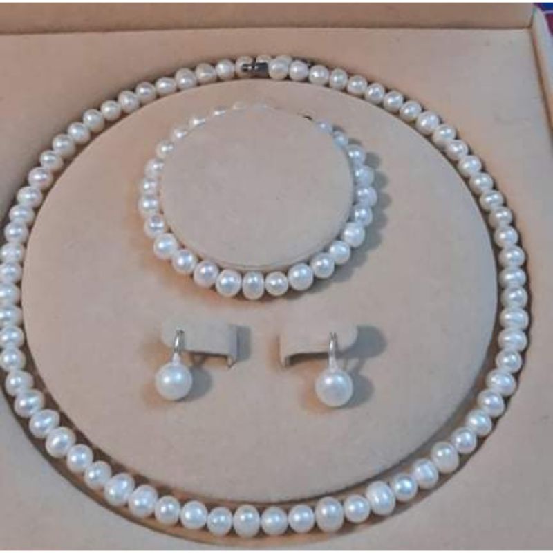 Bộ trang sức trai thiên nhiên set 4 món làm quà tặng sang trọng đẳng cấp