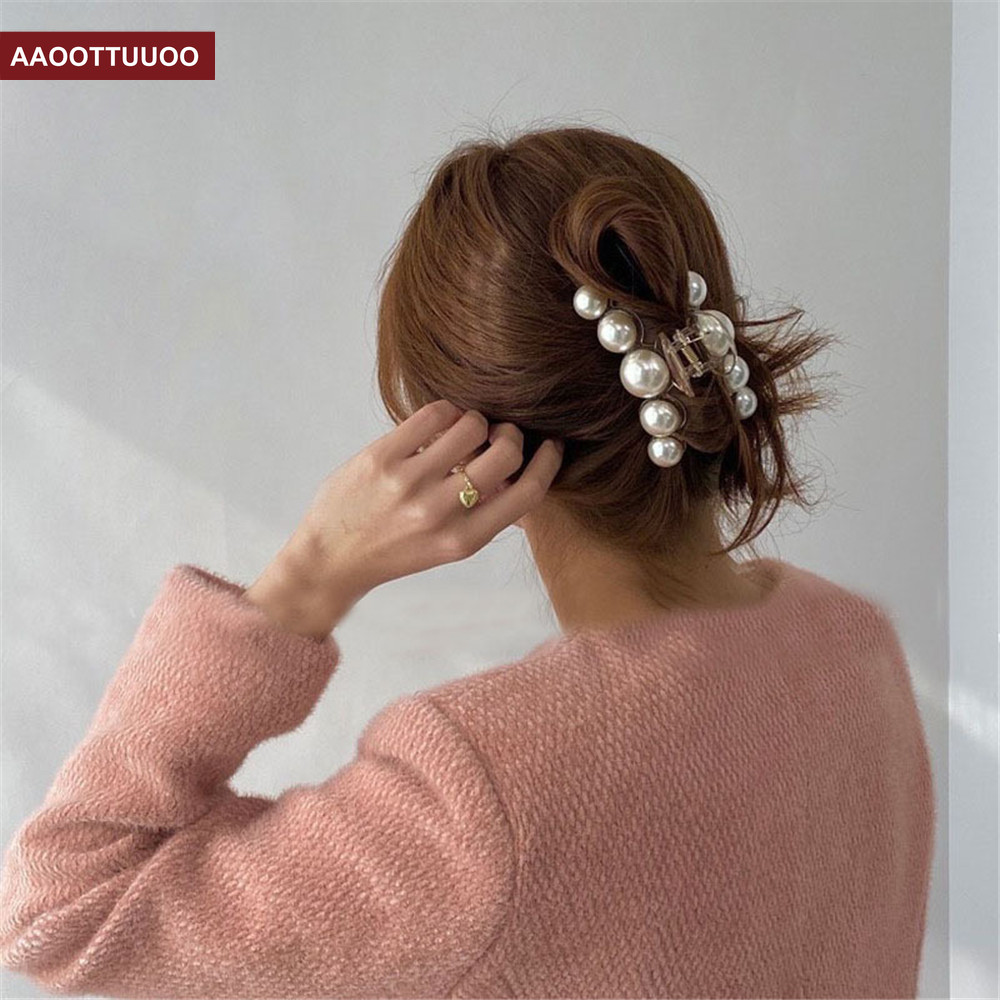 Kẹp Tóc Đính Ngọc Trai Phong Cách Hàn Quốc Duyên Dáng