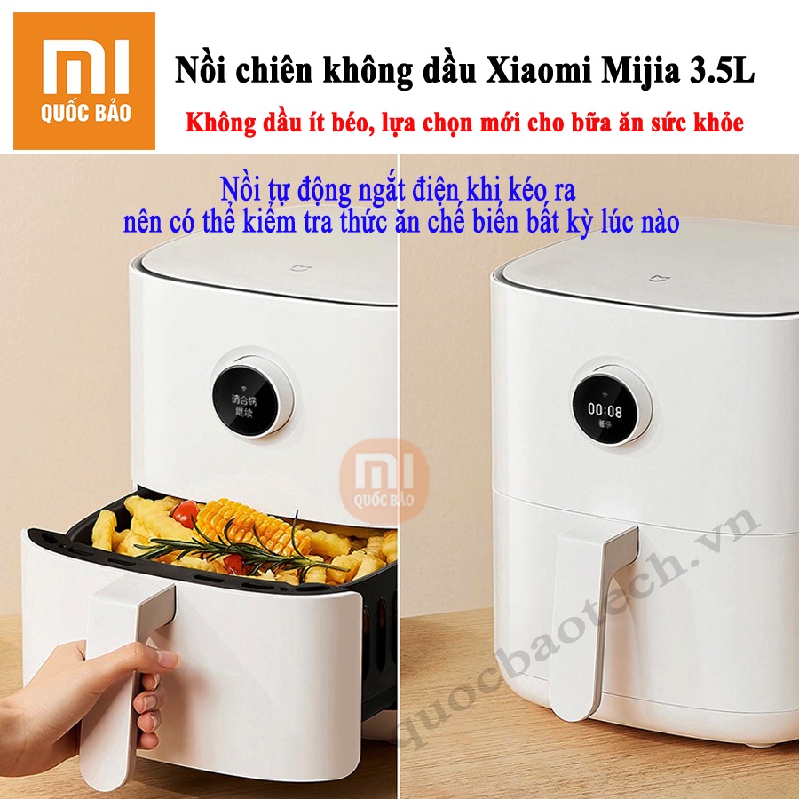 Nồi chiên không dầu Xiaomi Mijia Smart Air Fryer 3.5L- Làm sữa chua, trái cây sấy, Đa năng, tiện lợi, kết nối app