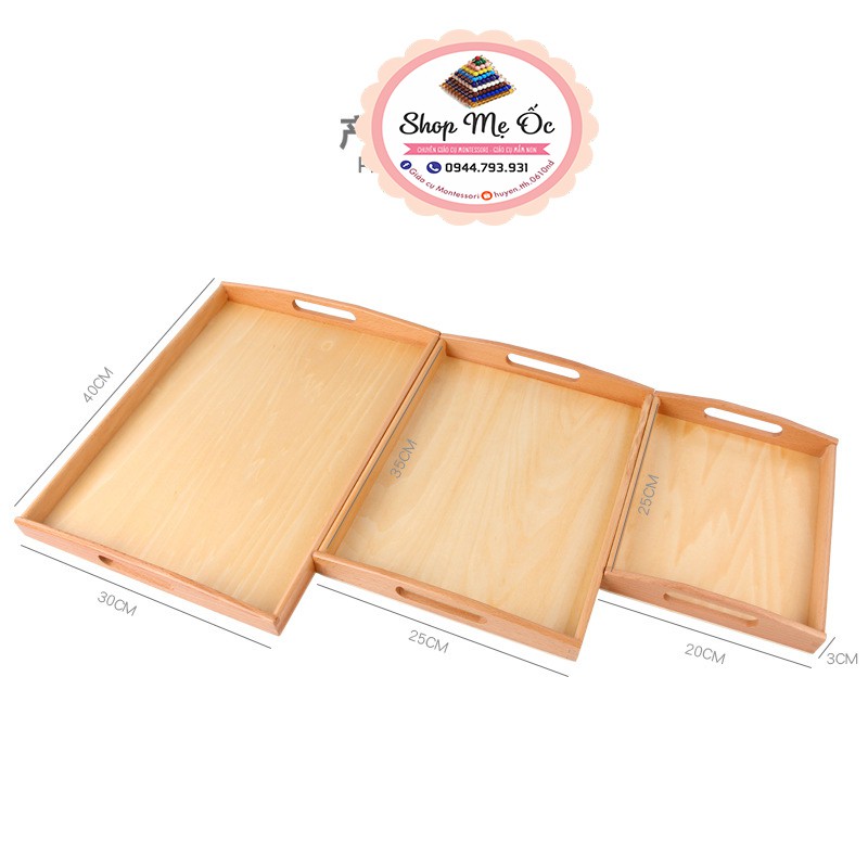 (Size lớn 30x40cm) - Khay đựng Montessori (Hàng Nhập Khẩu)