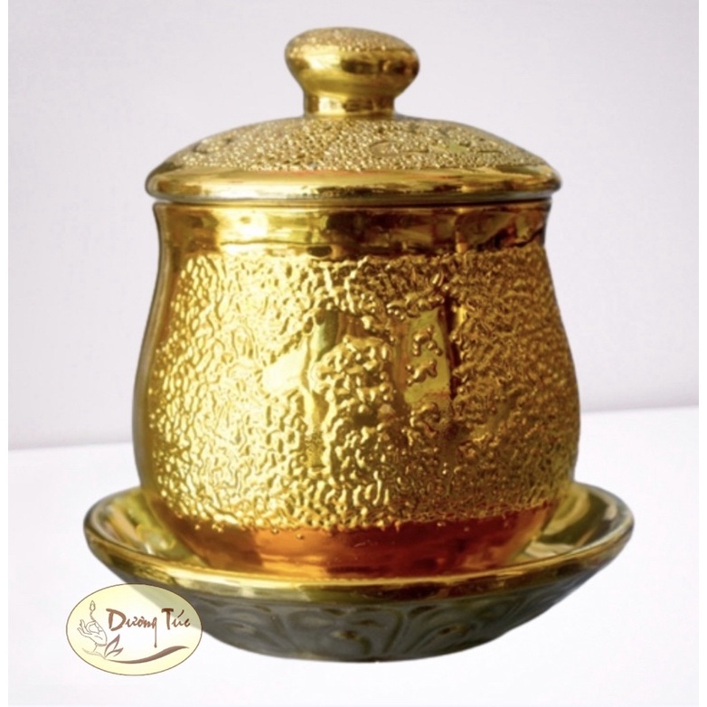 Đại Bi (Chung Có Nắp) Sứ Kim Sa ( đế cao - đế thấp)