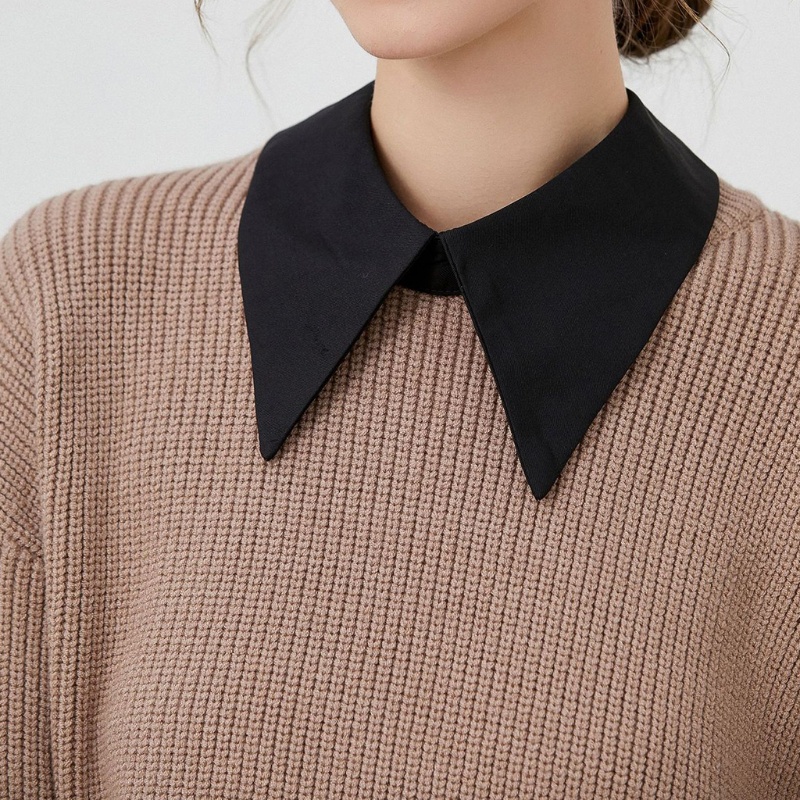 Yoioi Vòng Cổ Choker Giả Kiểu Châu Âu Đơn Giản Màu Đen Có Thể Tháo Rời Cho Nữ