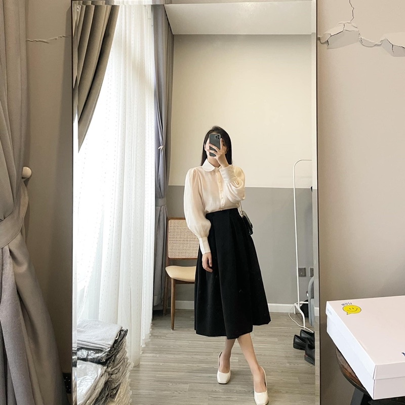 Cv469 - chân váy kaki lưng chun