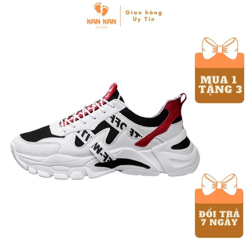 Giày Thể Thao Nam Sneaker KA035 Giầy Thể Thao Trắng Đen Thời Trang Cổ Thấp Hot Trend Size 39-43 KanKanStore