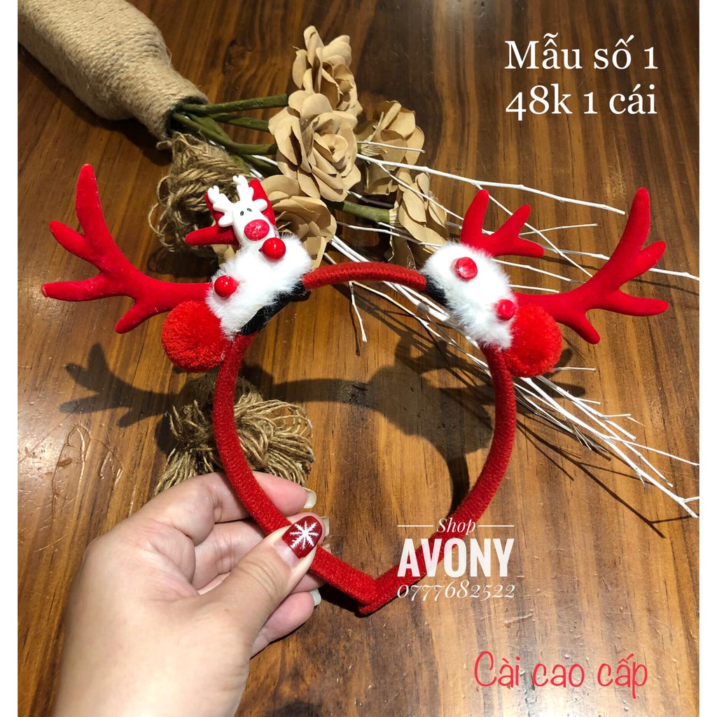 🦌 Cài noel - Cài sừng hươu đính icon phong cách 2020 [cao cấp] Bờm giáng sinh đẹp