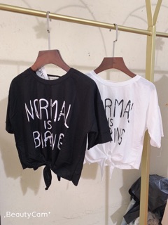 Áo croptop thắt nơ bụng