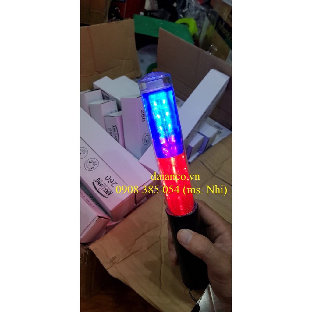 Đèn Gậy Chỉ Huy Giao Thông Hai Màu xanh dương- Đỏ (26cm) -Hình thật