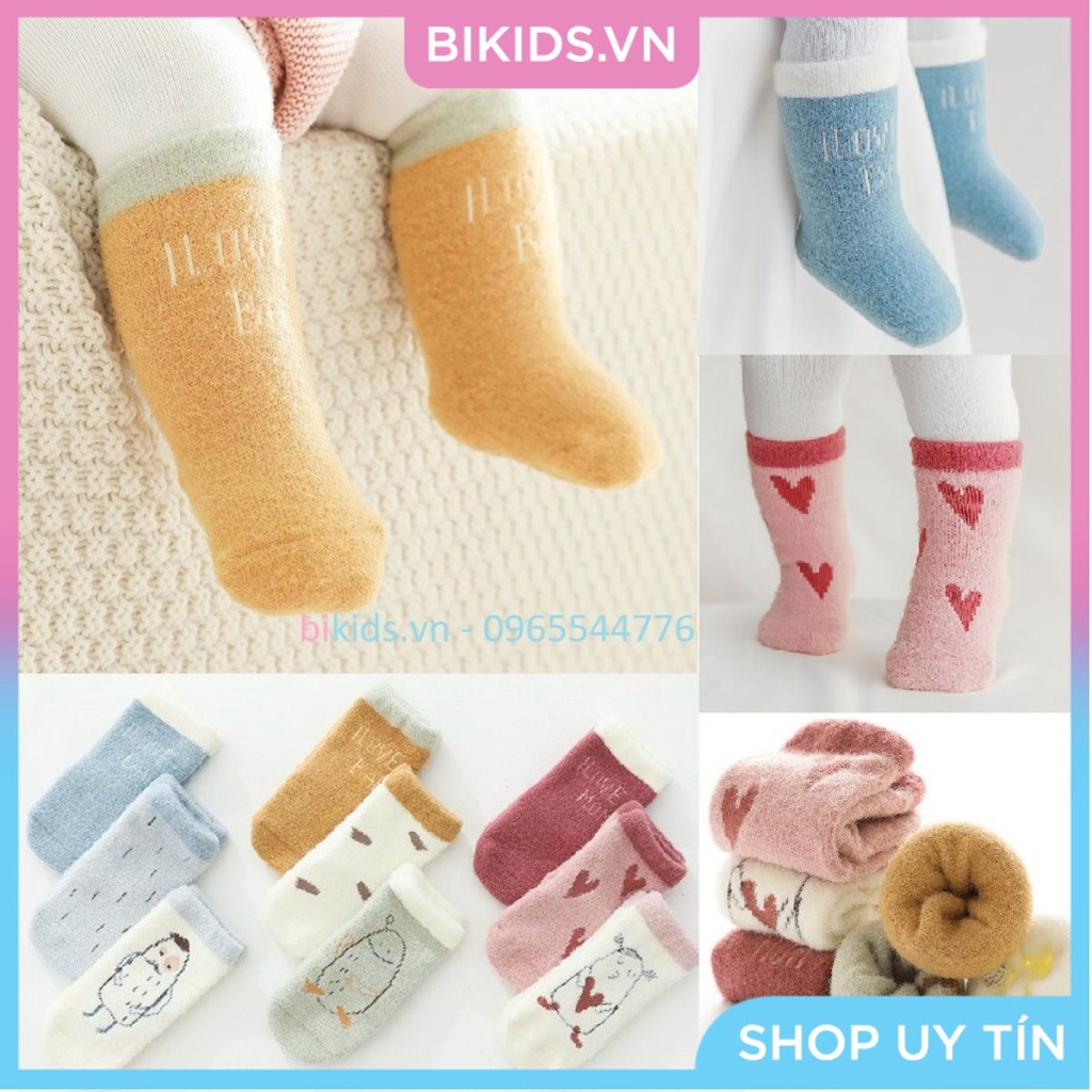 Tất xù siêu mịn cao cổ set 3 đôi Nemo Baby