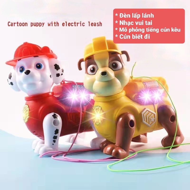 Đồ chơi chú chó cứu hộ chạy bằng pin có nhạc thú vị cho bé trai bé gái