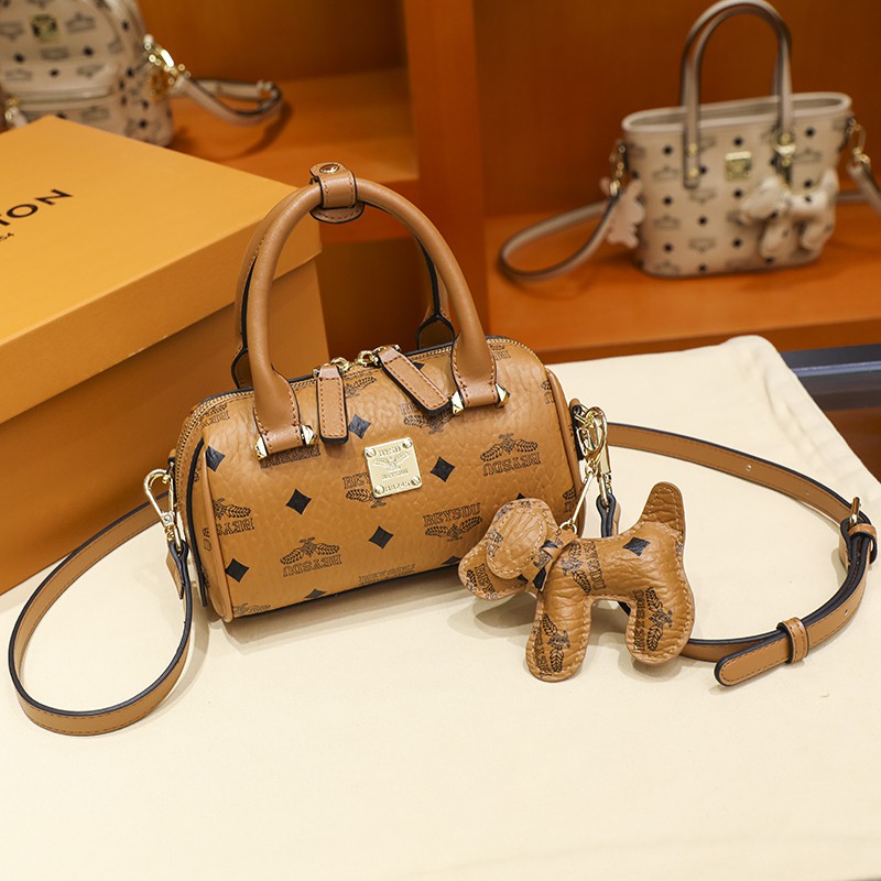 HOÀN XU - FREESHIP _ Túi đeo chéo , túi xách nữ hình trống kèm móc khoá hình ngựa đáng yêu